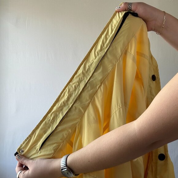 Midi Yellow Rain Coat - Picture 6 of 9